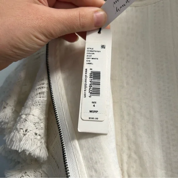 NWT Alice + Olivia Bea tiered ruffle dress size 4 - Picture 4 of 12